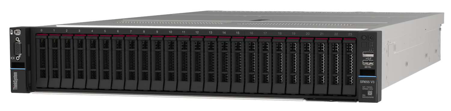 LEN-SR655-V3-SFF-2U Lenovo Thinksystem SR655 V3 SFF 2U AMD Single Socket Rack Server (new BTO)