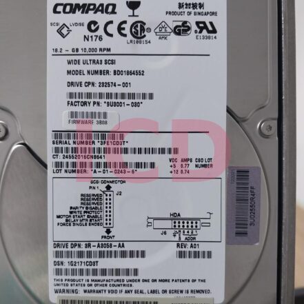 HP 18.2GB 10K Universal HOT-PLUG Wide ULTRA3 Scsi Hard Drive