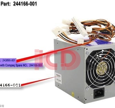 244166-001 HP 250 Watt Power Supply
