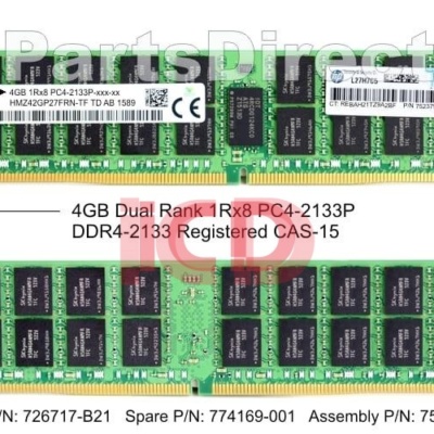 726717-B21 HP 4-GB (1x4GB) SDRAM DIMM
