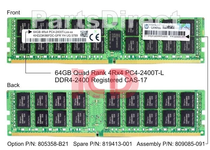 809085-091 HP 64-GB (1x64GB) SDRAM DIMM