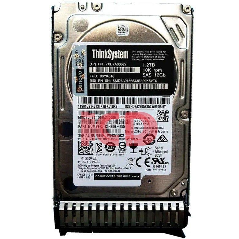 00YK016 Lenovo 1.2-TB 10K 12G 2.5 SAS G3HS HDD