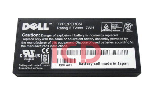 XJ547 Dell PE PERC 5/i 6/i H700 3.7V RAID Controller Battery - Image 2