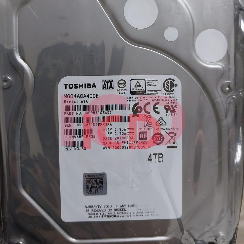 Toshiba Enterprise 4TB SATA III 3.5" 7200 RPM Hard Drive