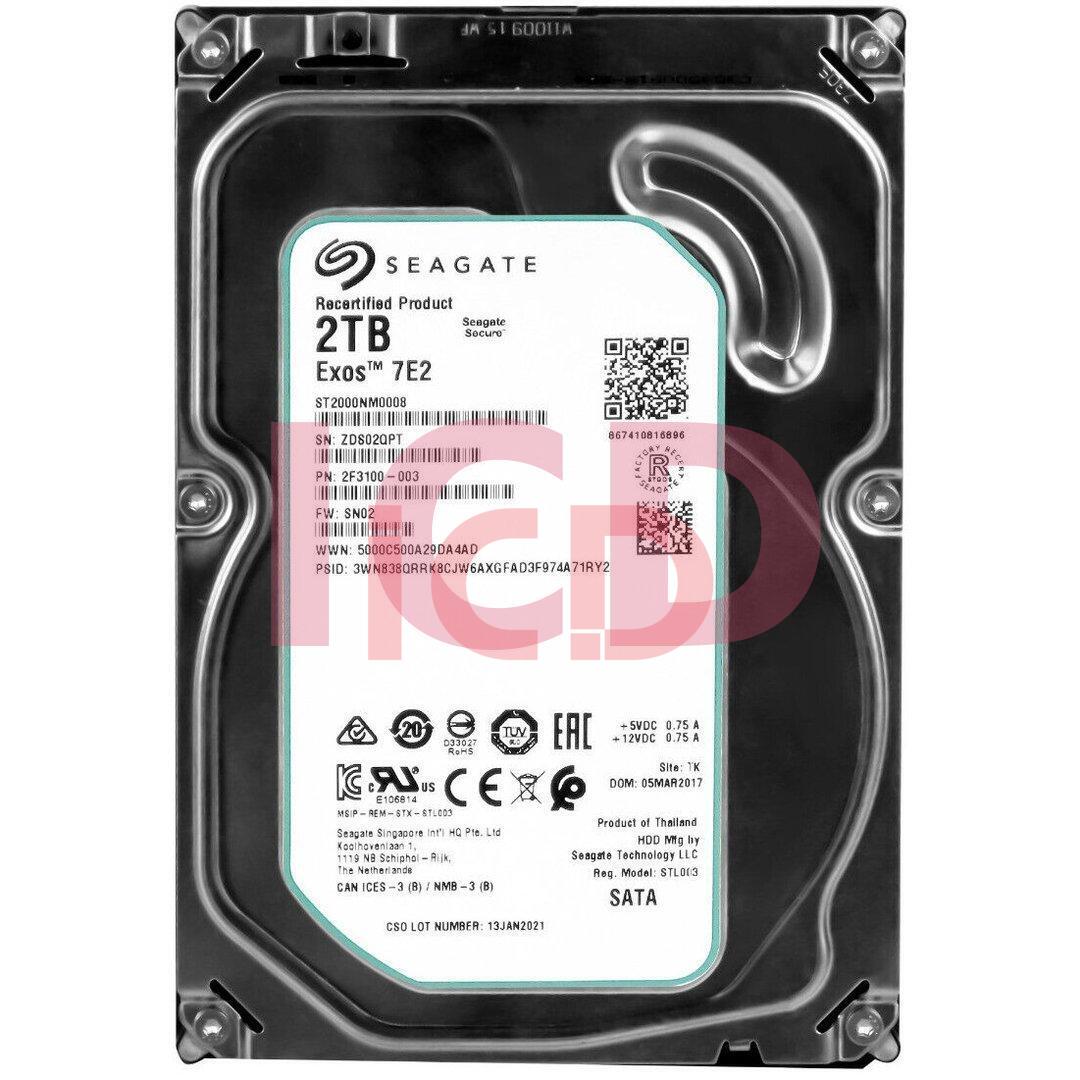 Dell 2TB 7.2K 6Gbps SATA 3.5in ST2000NM0008 HDD