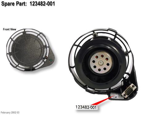 123482-001 HP Fan Assembly Blower/Cable/Housing