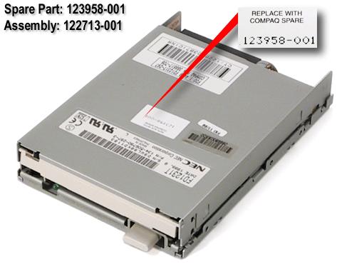 123958-001 HP Floppy Drive DL380
