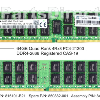832800-B21 HP 64-GB (1x64GB) SDRAM LRDIMM