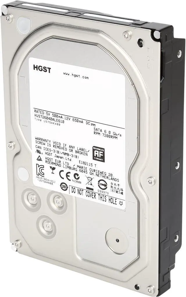 HUS724040ALE640 Hgst Ultrastar 7K4000 4TB 7.2K SATA 6GB/S 64MB 3.5IN HDD