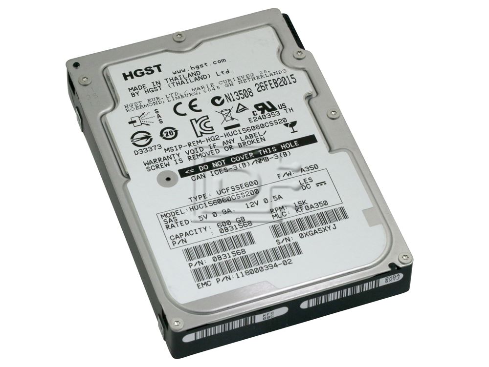 HUC151414CSS600 Hgst Ultrastar C15K147 147GB 15K SAS 6GB/S 64MB 2.5IN HDD