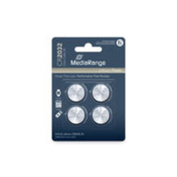 MediaRange Lithium Coin Cell CR2032 3V (Pack of 4)